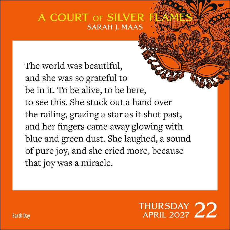 Court of Thorns and Roses 2027 Day-to-Day Calendar by Sarah J.  Maas