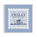 Philly Skyline Blue Stamp Magnet | Philly Gift | Souvenir