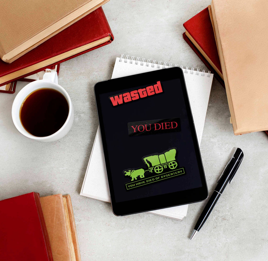 Wasted Funny Online Gaming Sticker