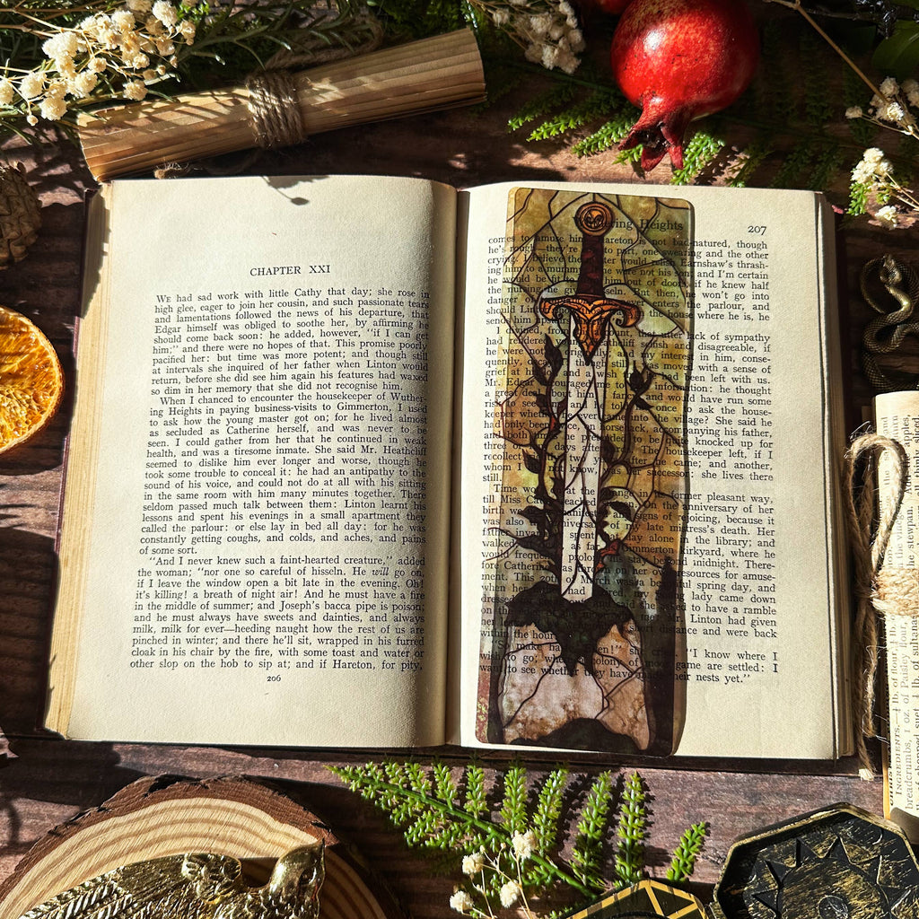 Excalibur Sword in Stone Stained Glass Bookmarks