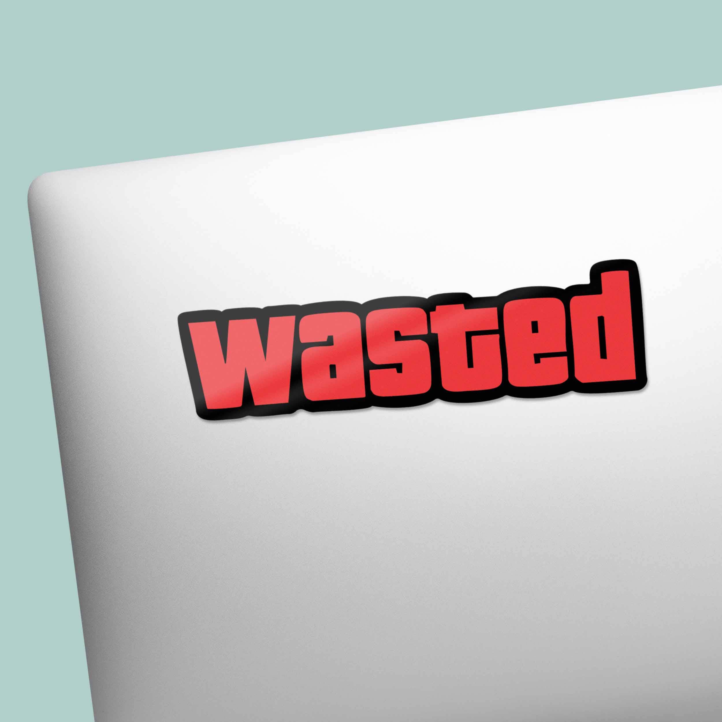 Wasted Funny Online Gaming Sticker