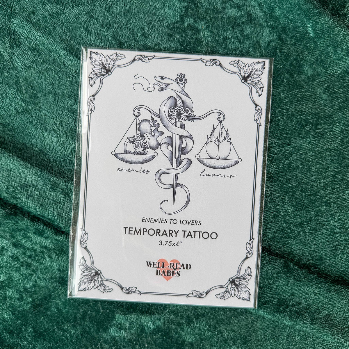 Enemies To Lovers Book Tropes Temporary Tattoo Bookish Gift Book Store Merch