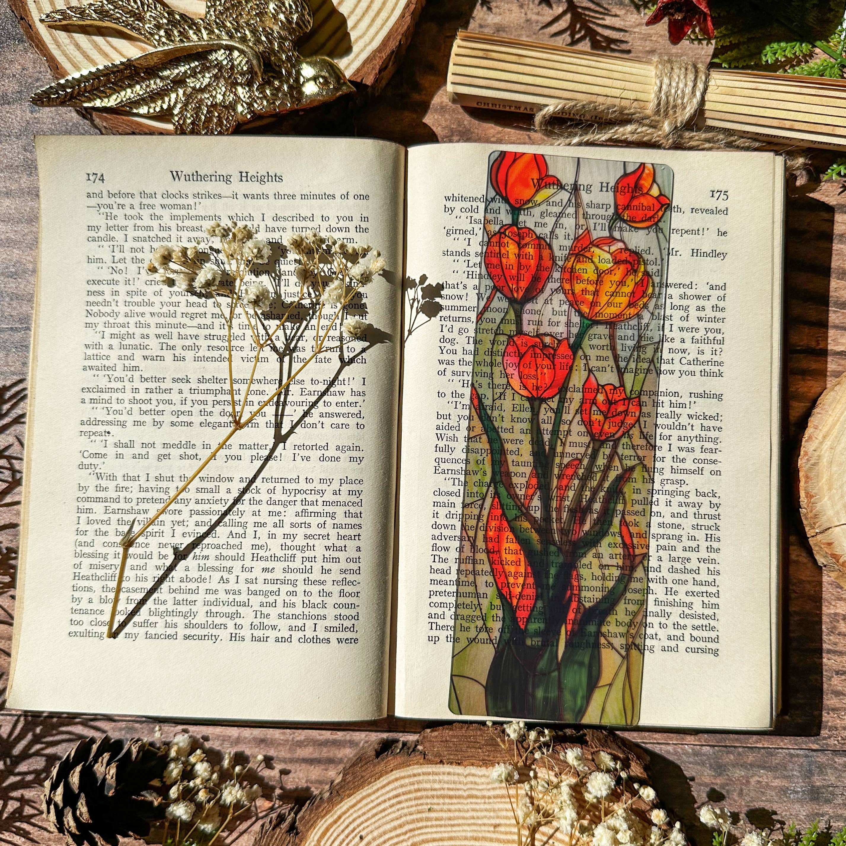 Tulips Floral Stained Glass Bookmarks