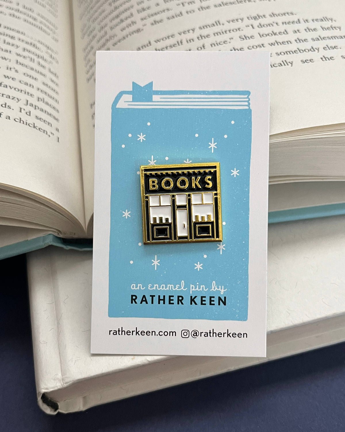 Book Shop enamel pin - bookstore pin - bookshop