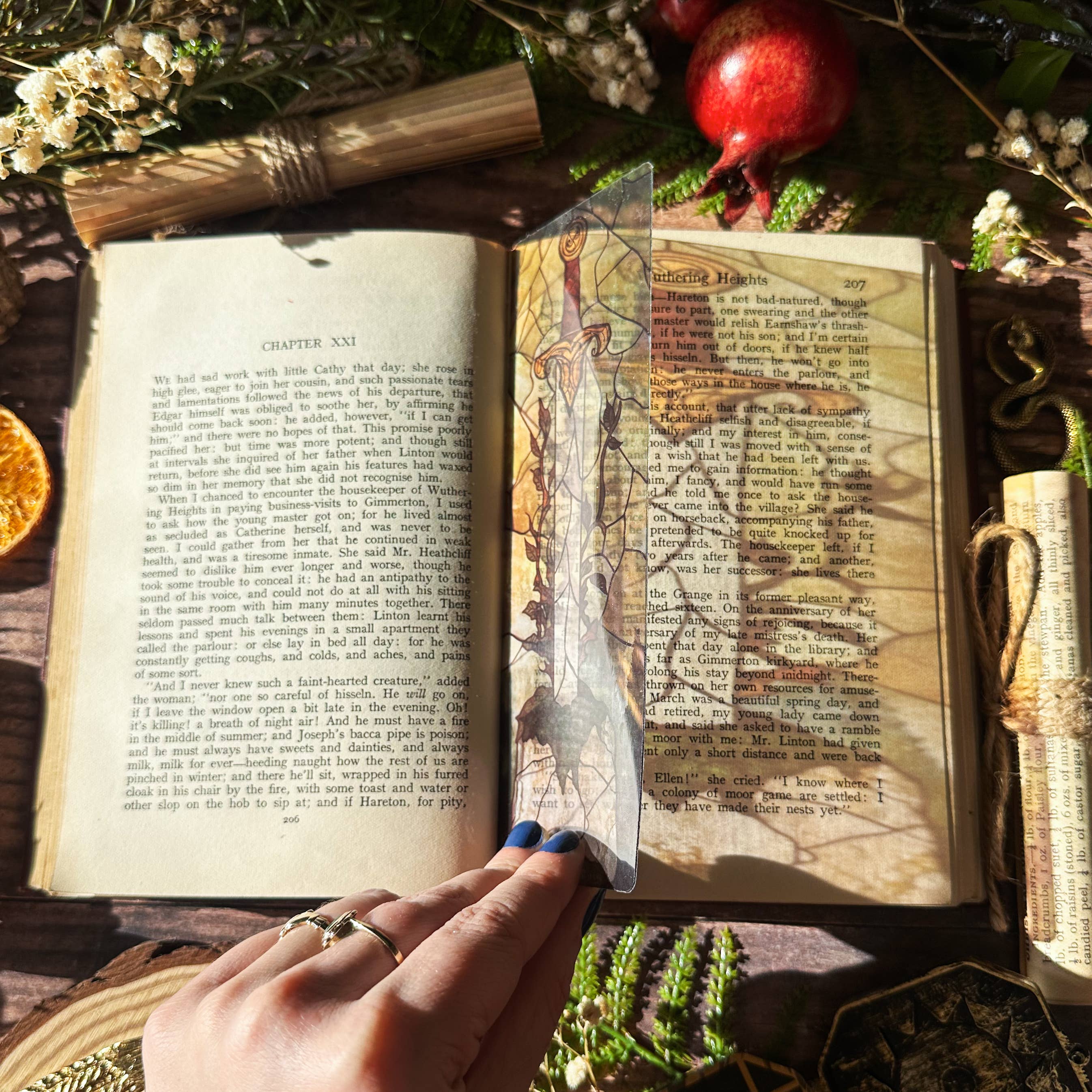 Excalibur Sword in Stone Stained Glass Bookmarks