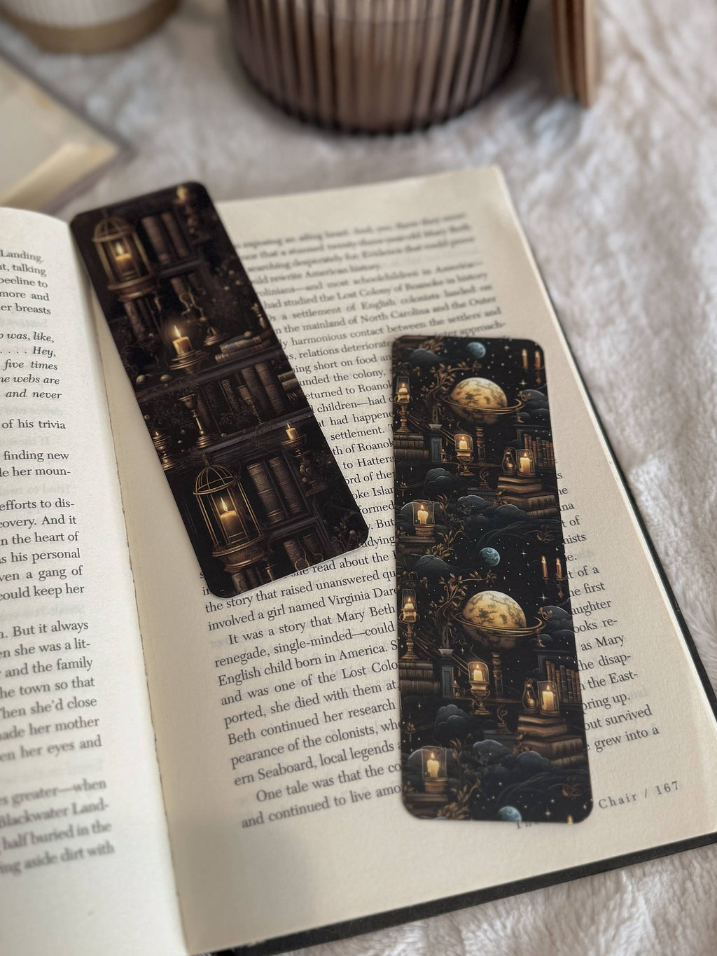 Night Library Bookmark Set, Dark Academia