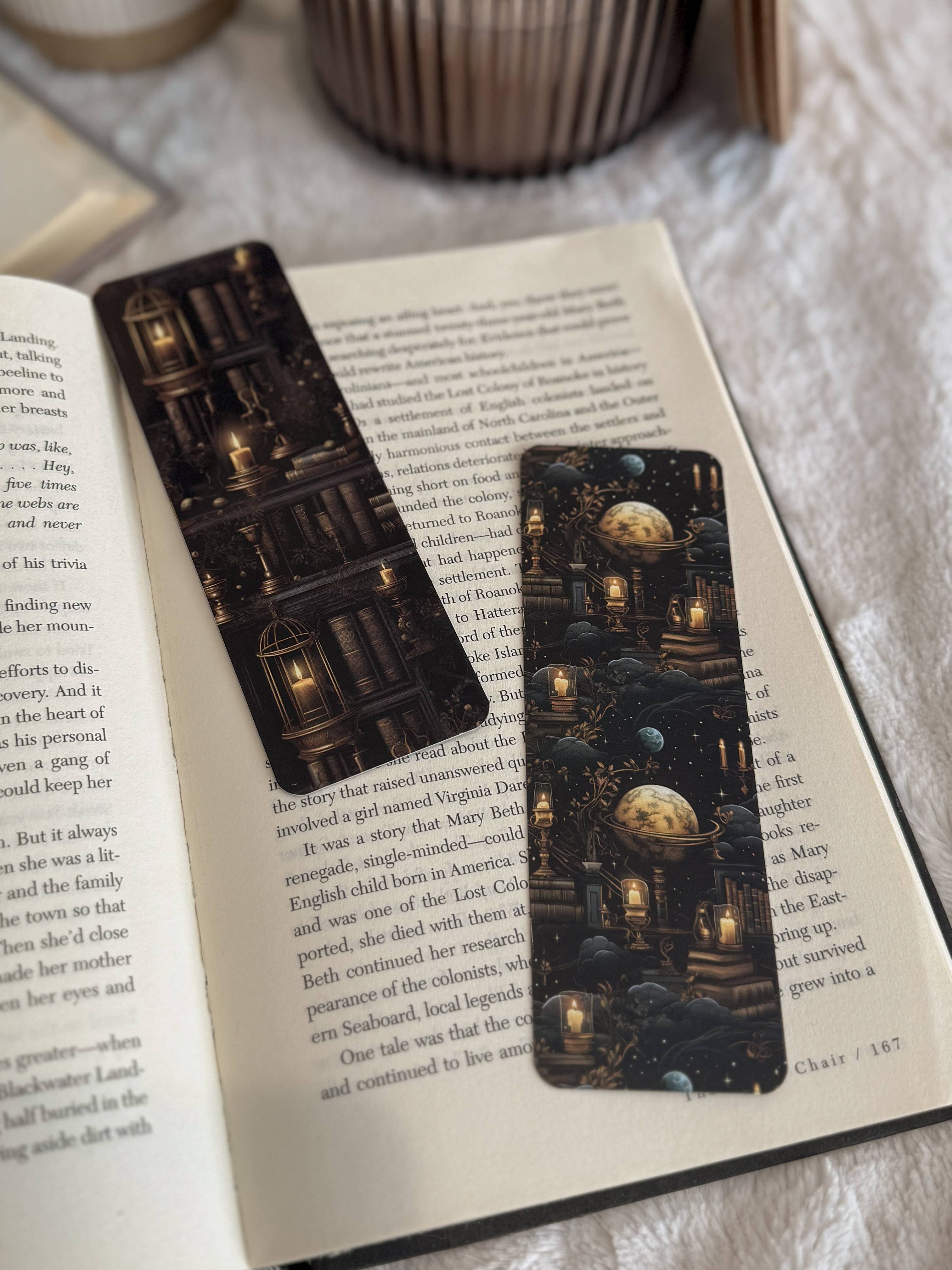 Night Library Bookmark Set, Dark Academia