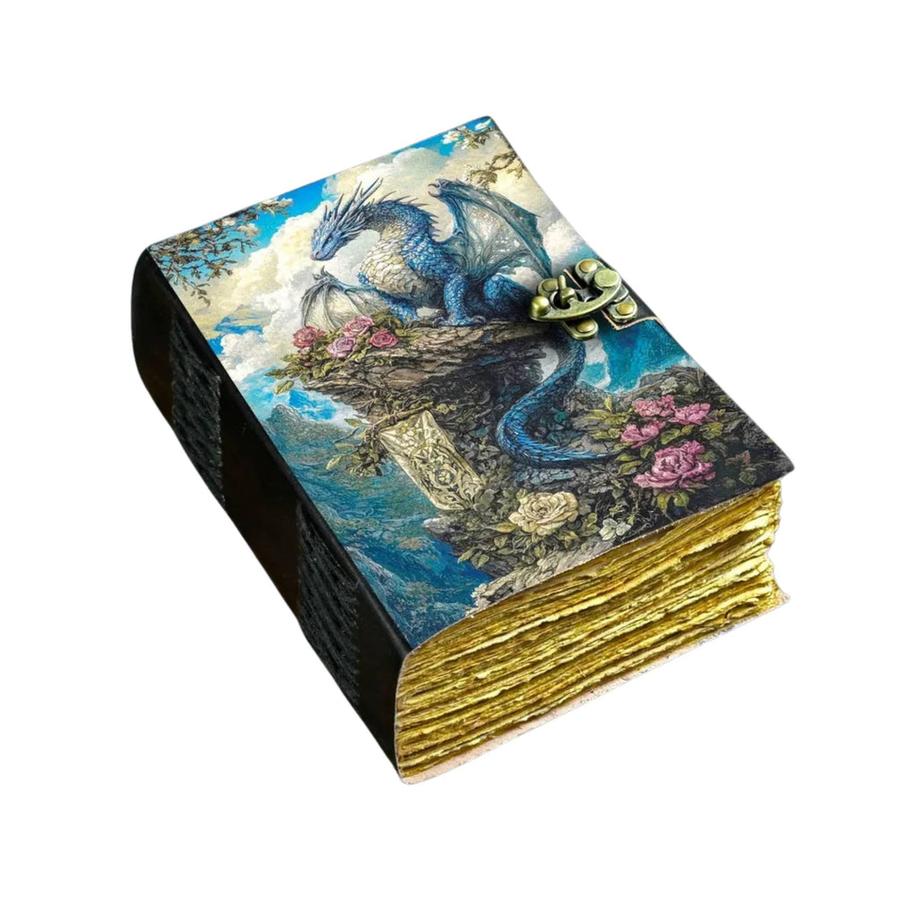 Dragon Grimoire Leather Journal Travel Notebook Diary A4