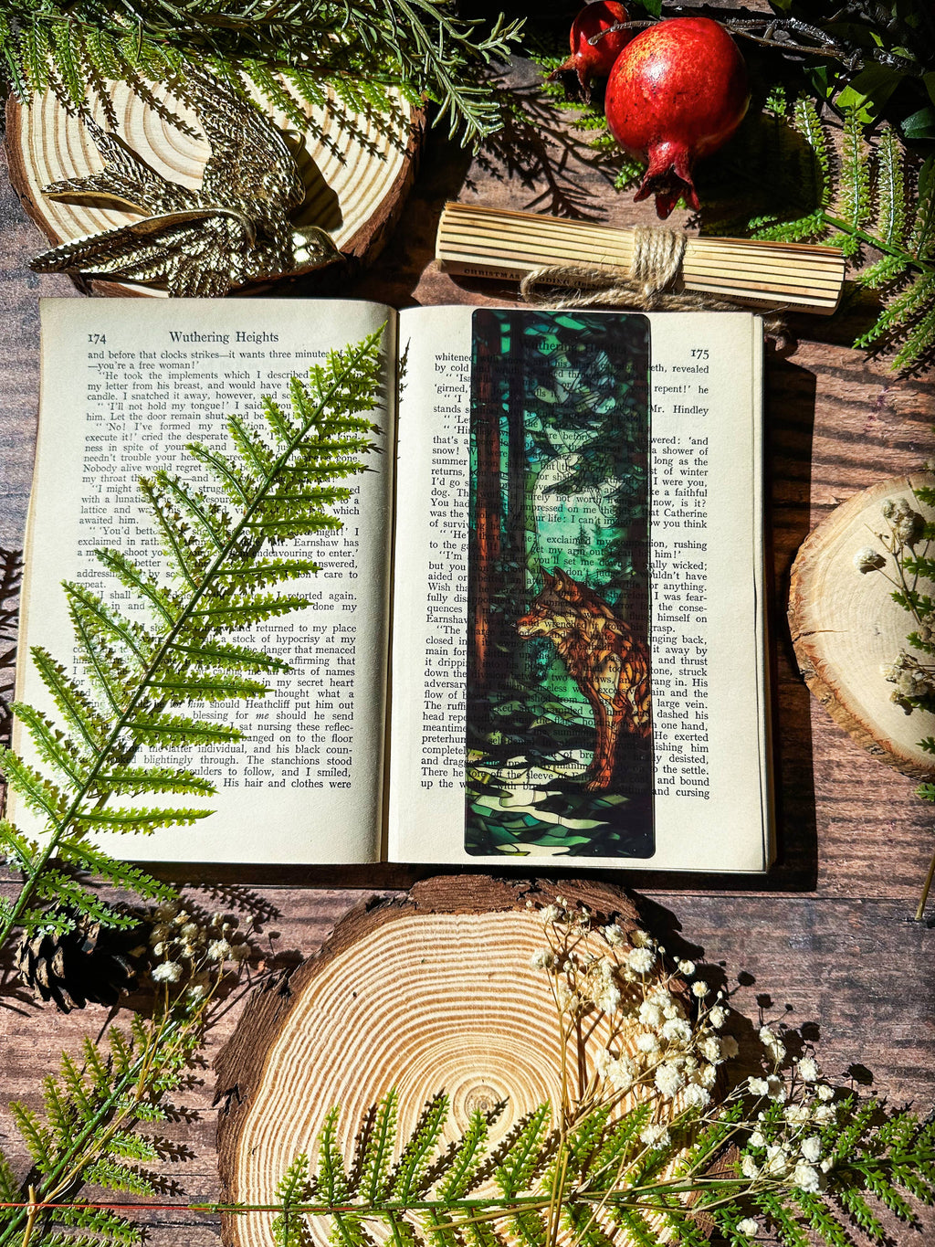 Wolf Stained Glass Bookmarks
