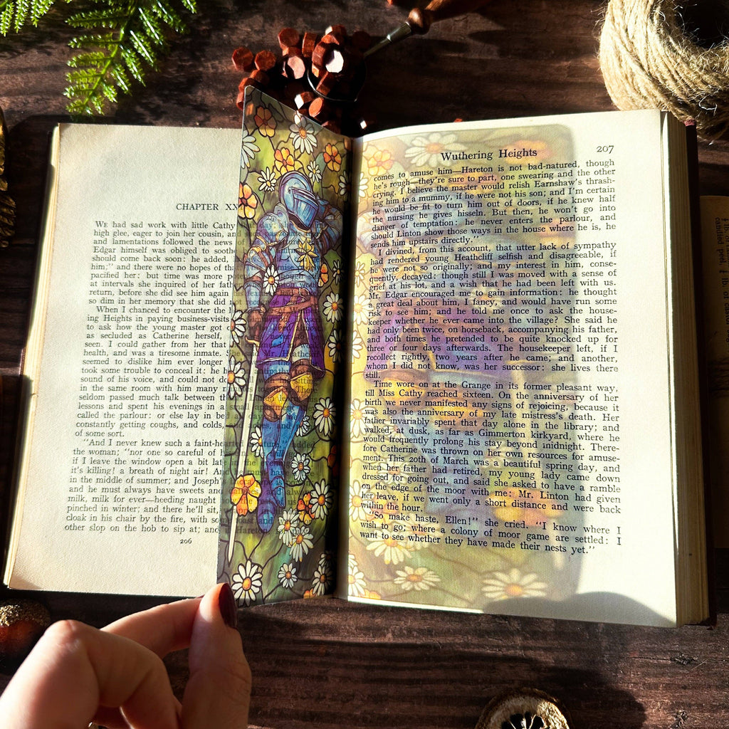 Knight of Flowers Stained Glass Bookmarks