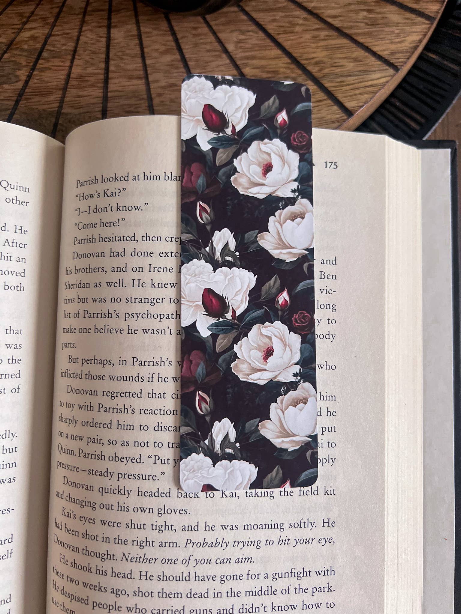 Dark Floral Bookmark Set, Dark Academia