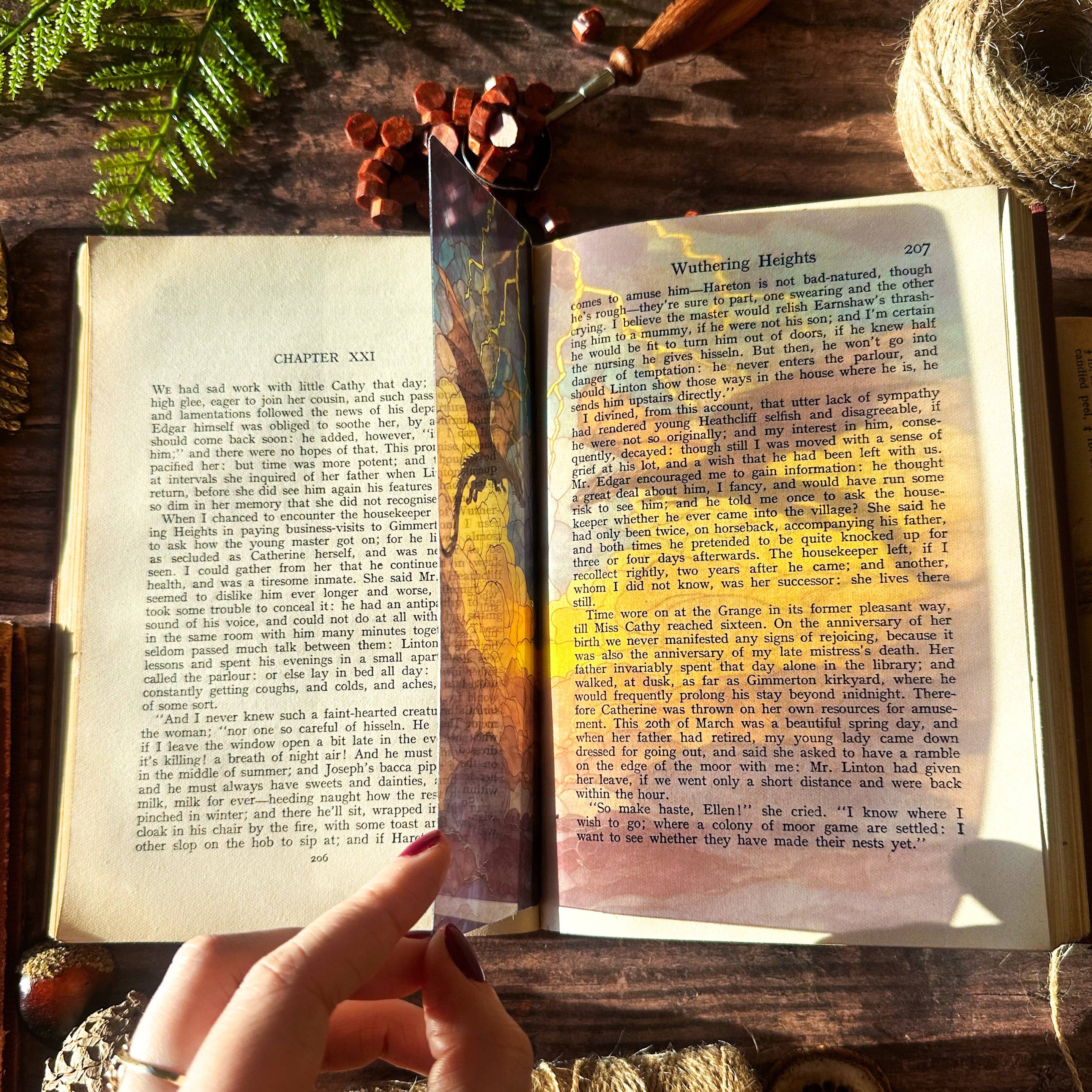 Dragon Lightning Stained Glass Bookmarks