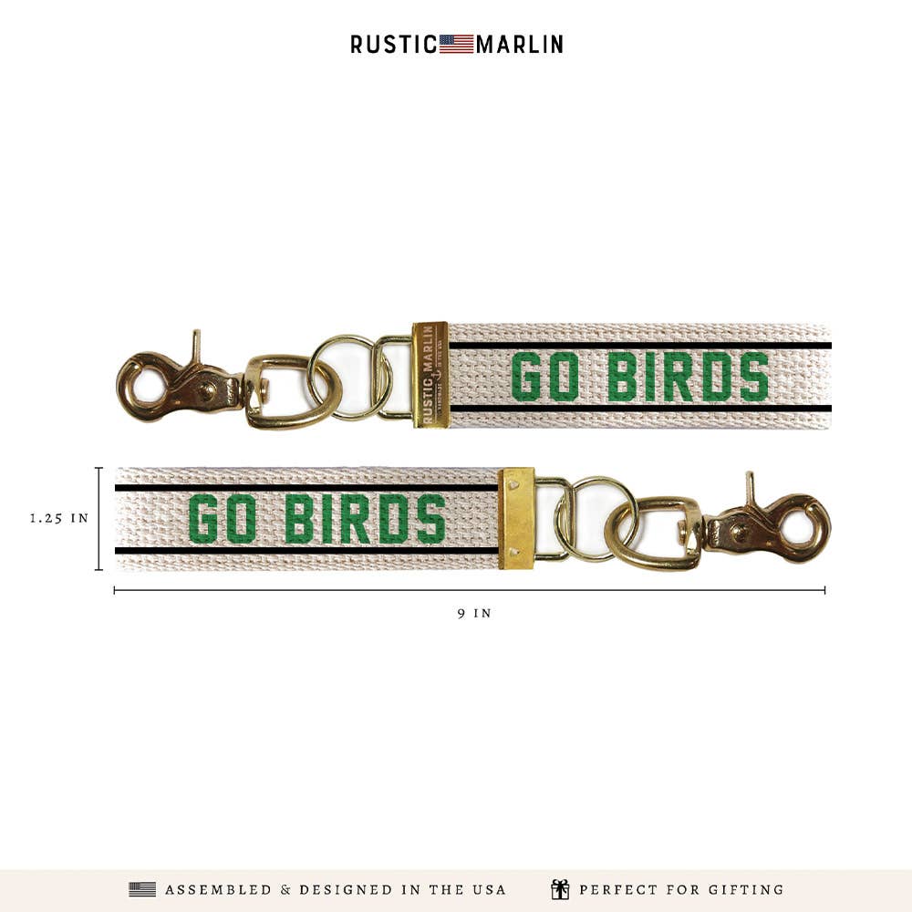 Philly Go Birds Striped Keychain | Bag Charm | Key Ring