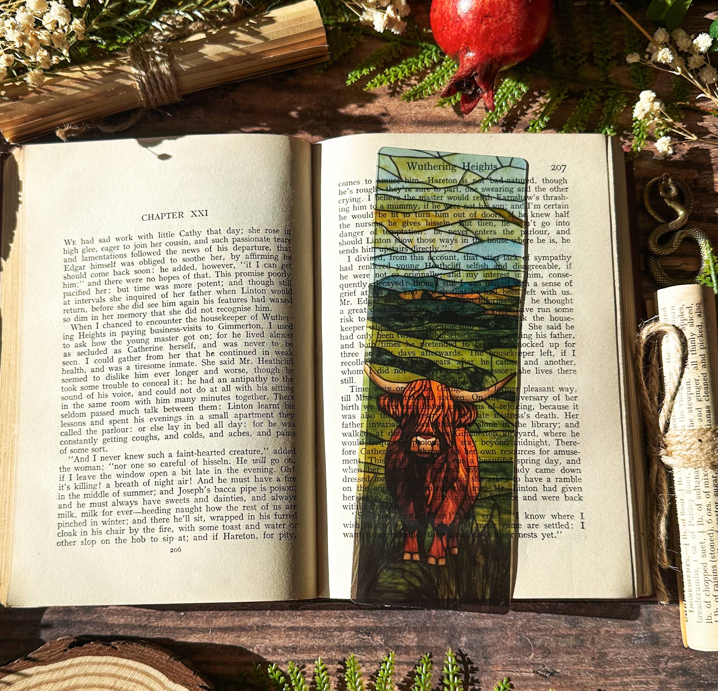 Highland Cow Scottish Stained Glass Bookmarks