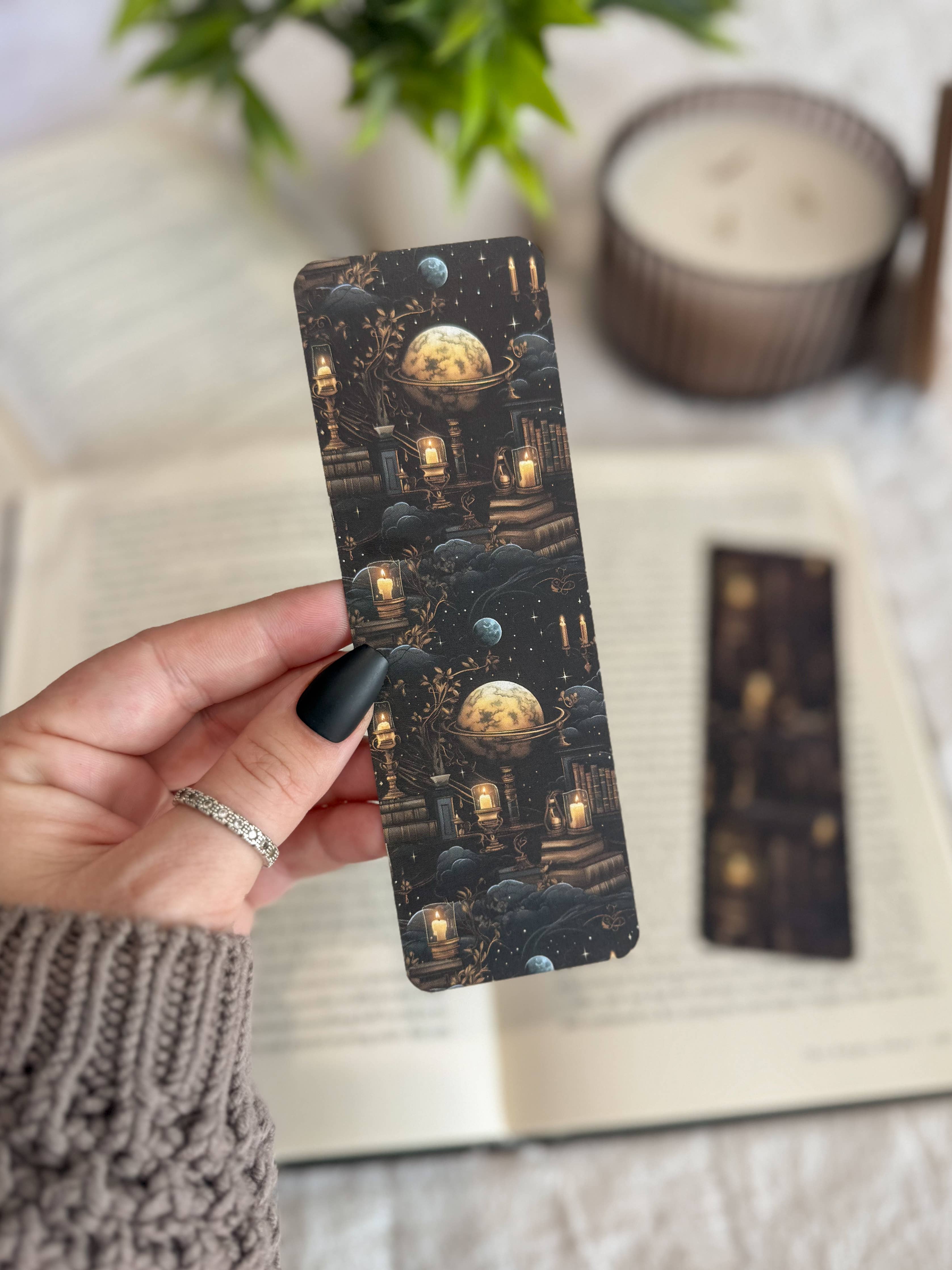 Night Library Bookmark Set, Dark Academia