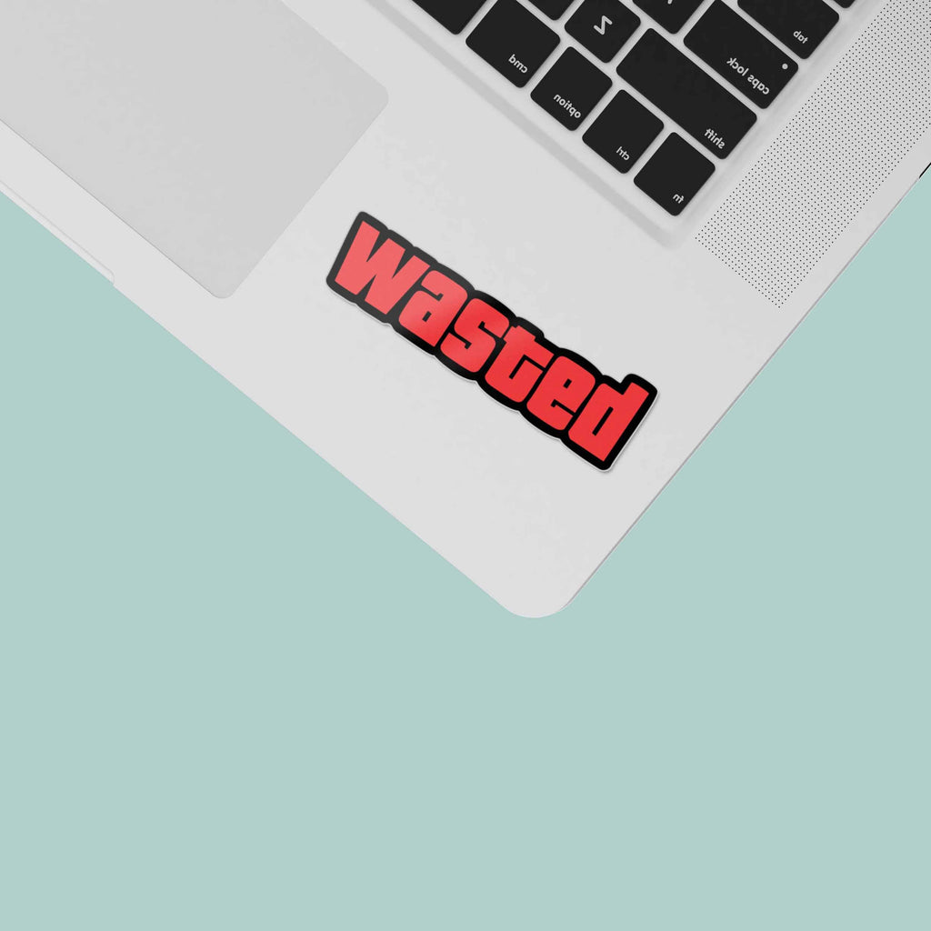 Wasted Funny Online Gaming Sticker