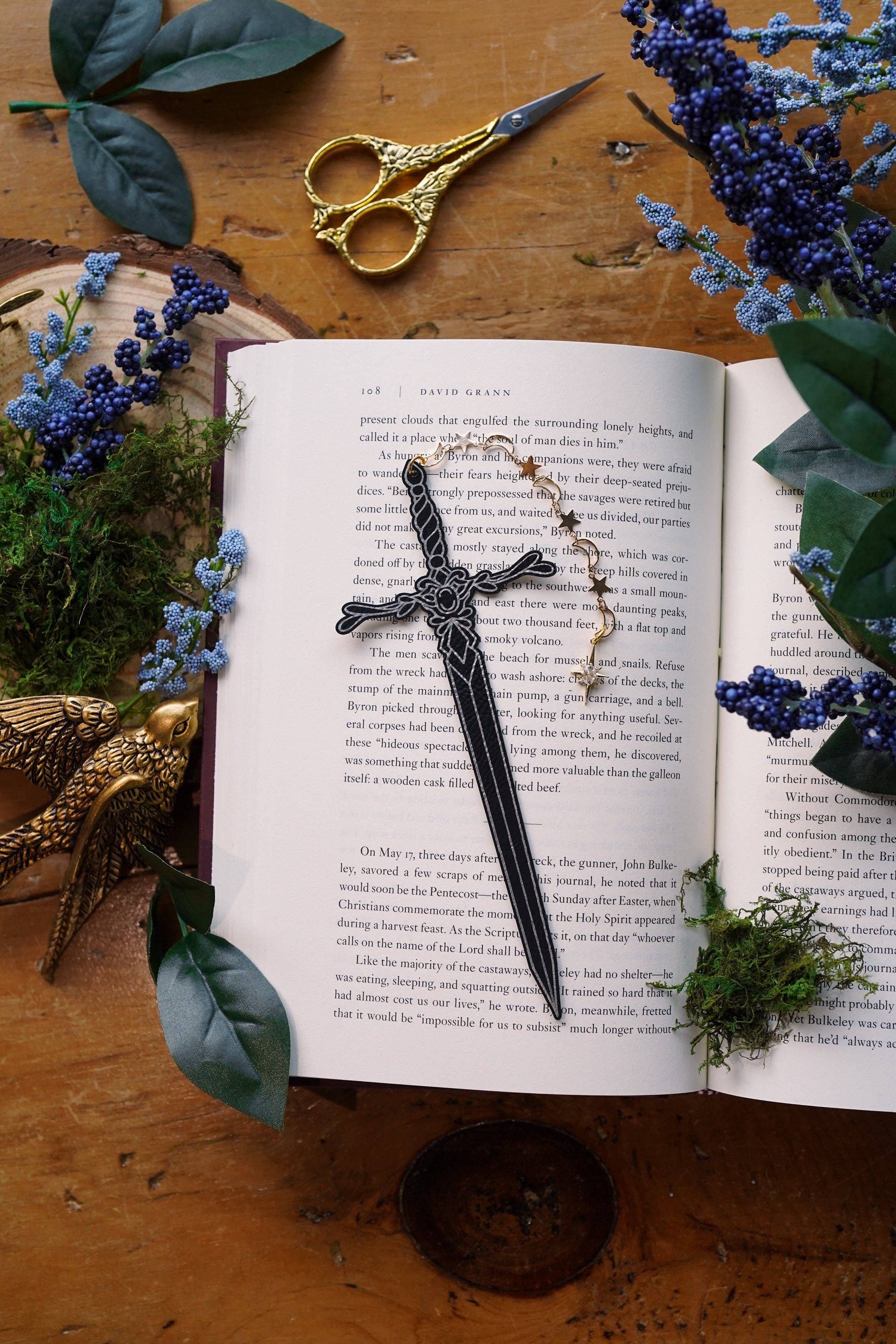 Starfall Blade Faux Leather Bookmark