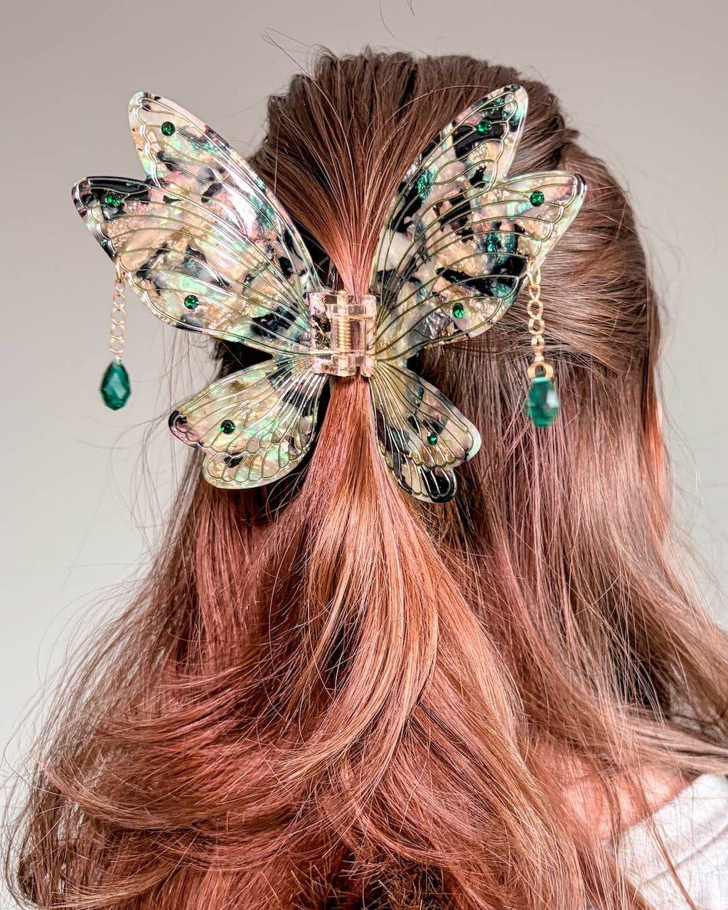 Sage Green Fairy Wings Claw Clip | Hair Clip | Fantasy Gifts
