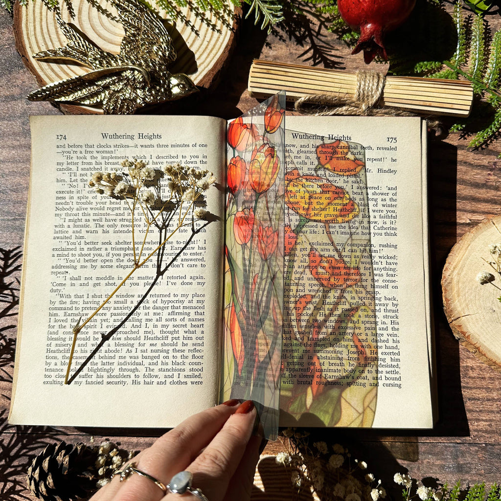 Tulips Floral Stained Glass Bookmarks