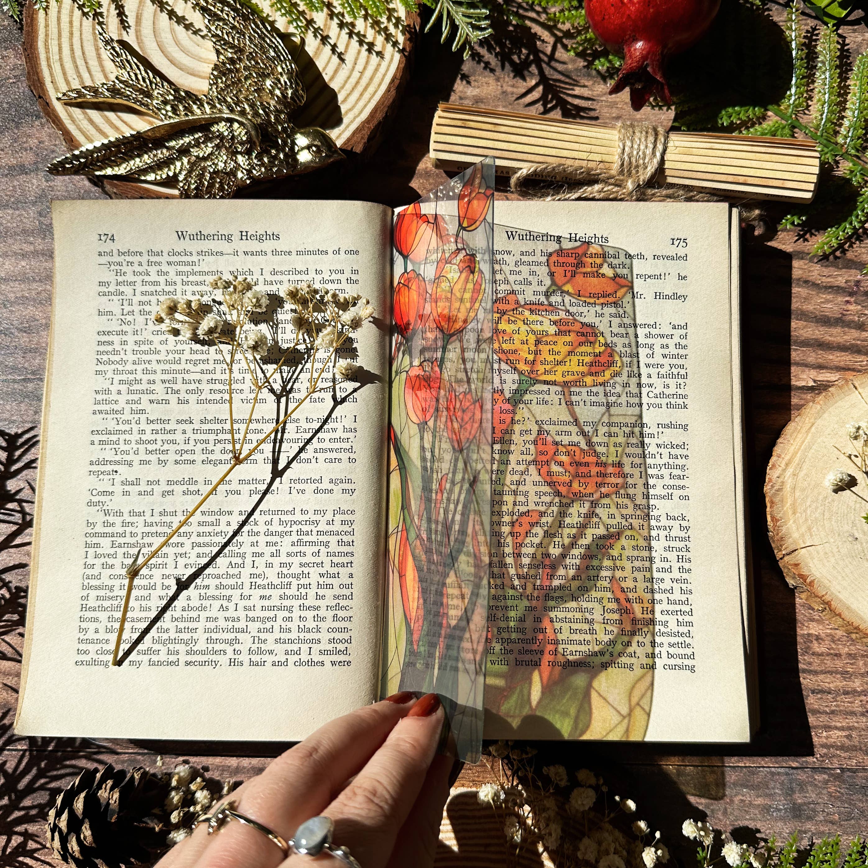 Tulips Floral Stained Glass Bookmarks