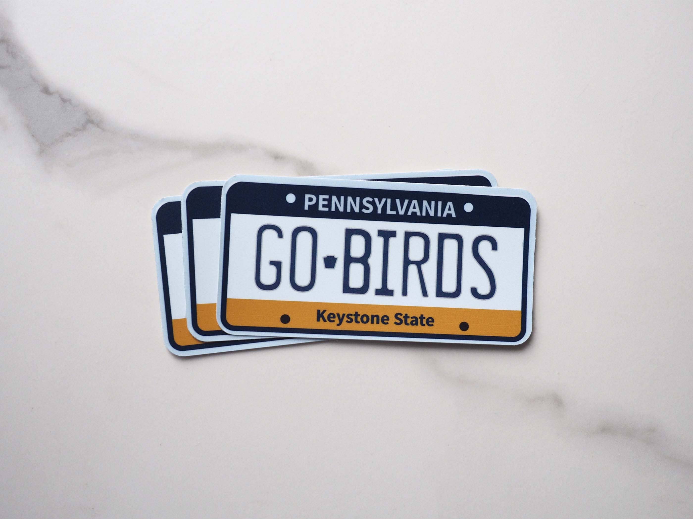 Go Birds Philadelphia Eagles Sticker - Pennsylvania Plate