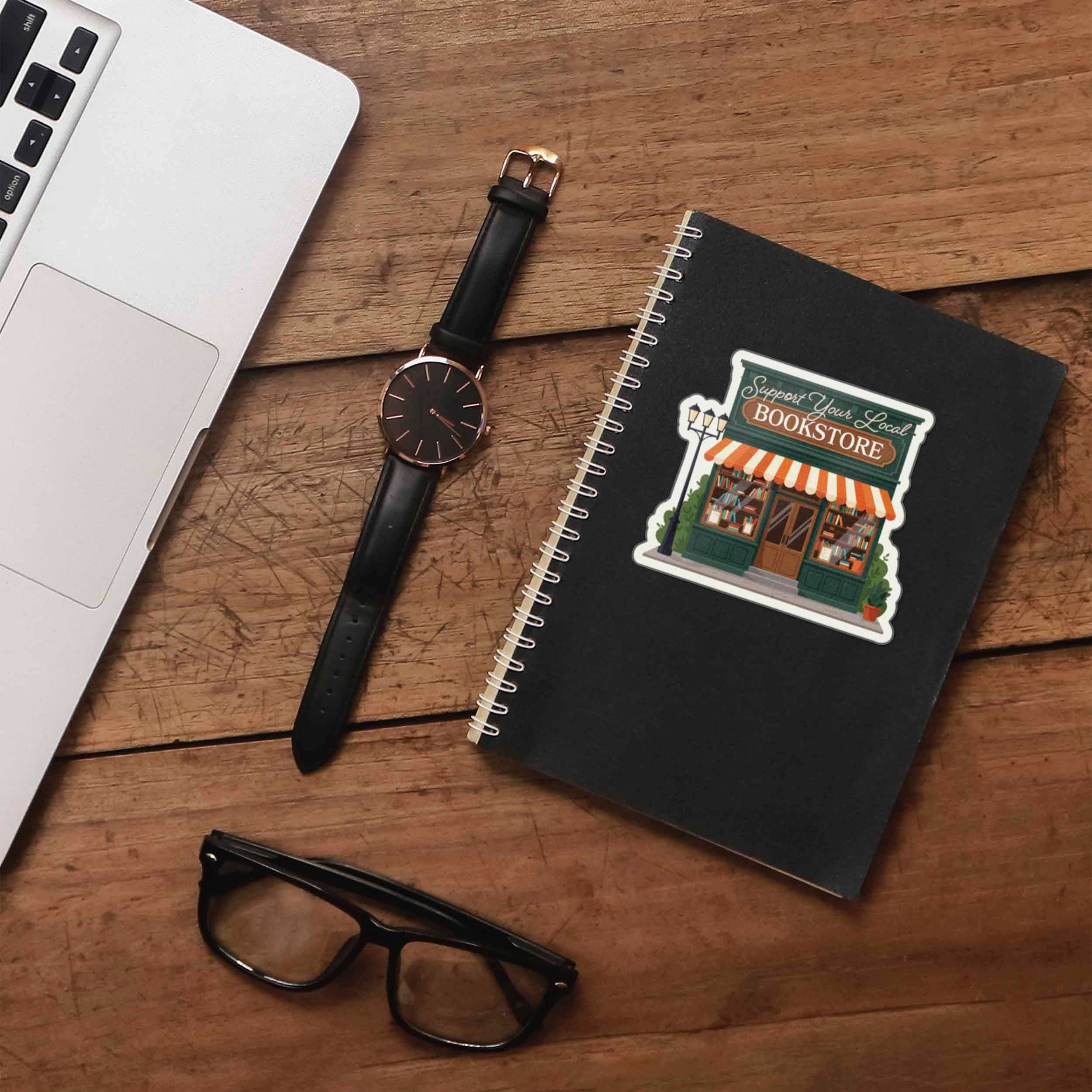 Support Your Local Bookstore Sticker - Cute Book Decal