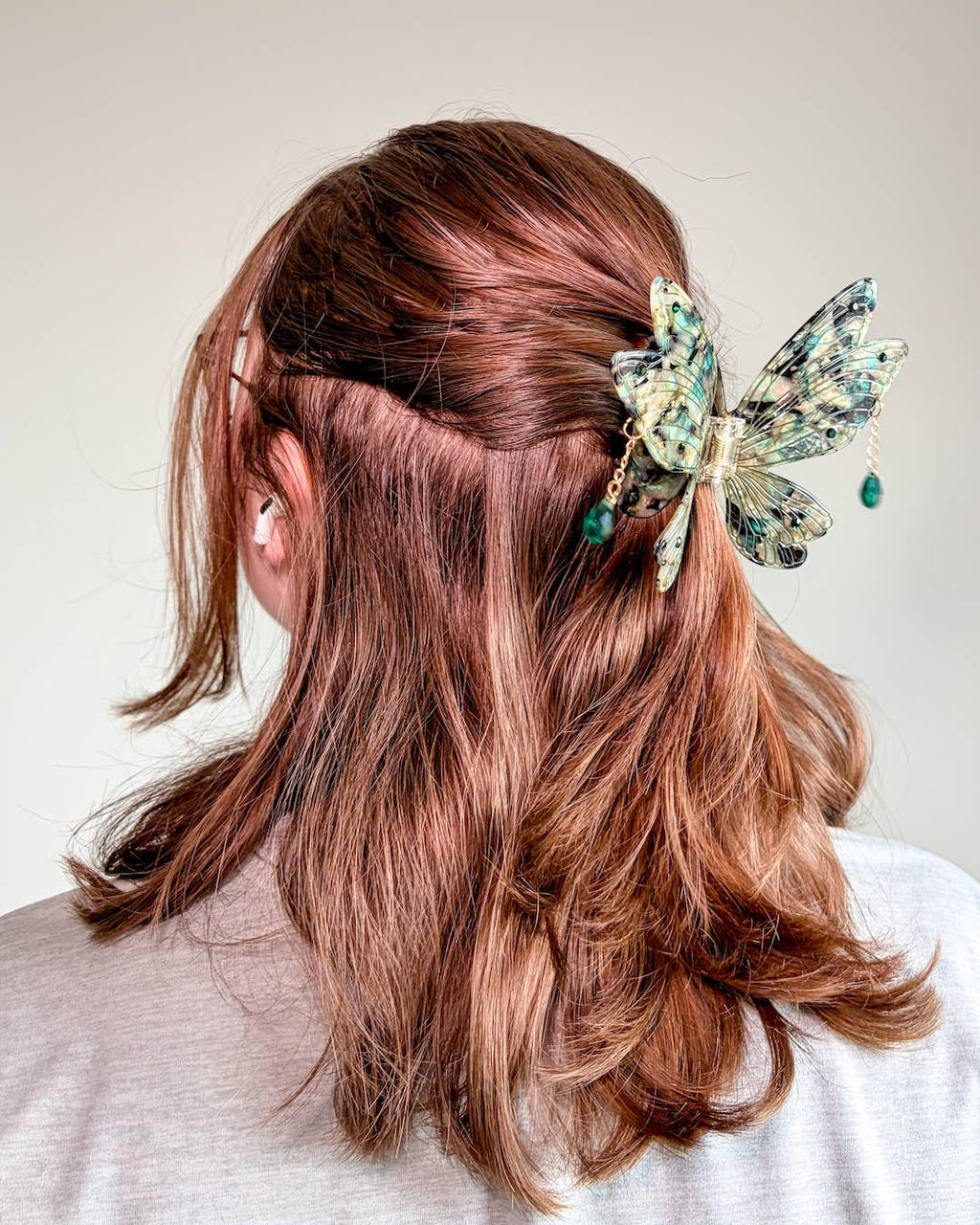 Sage Green Fairy Wings Claw Clip | Hair Clip | Fantasy Gifts