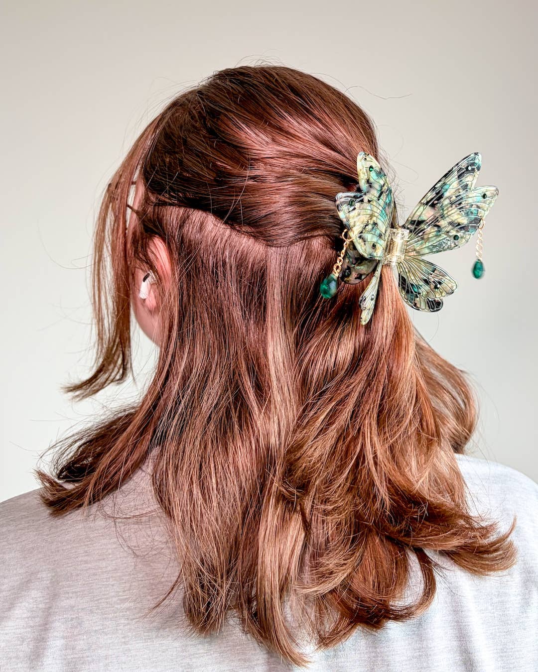 Sage Green Fairy Wings Claw Clip | Hair Clip | Fantasy Gifts