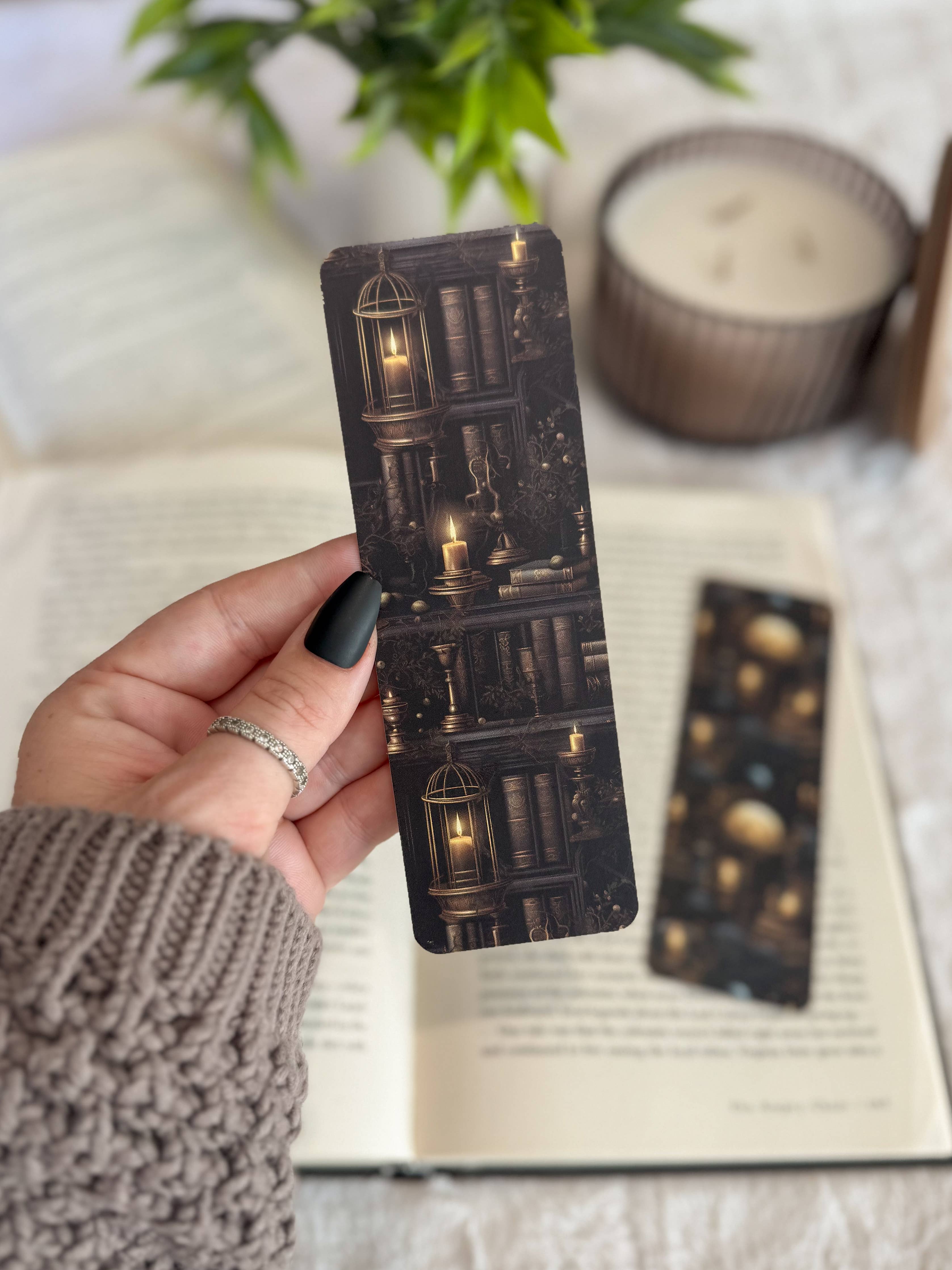 Night Library Bookmark Set, Dark Academia