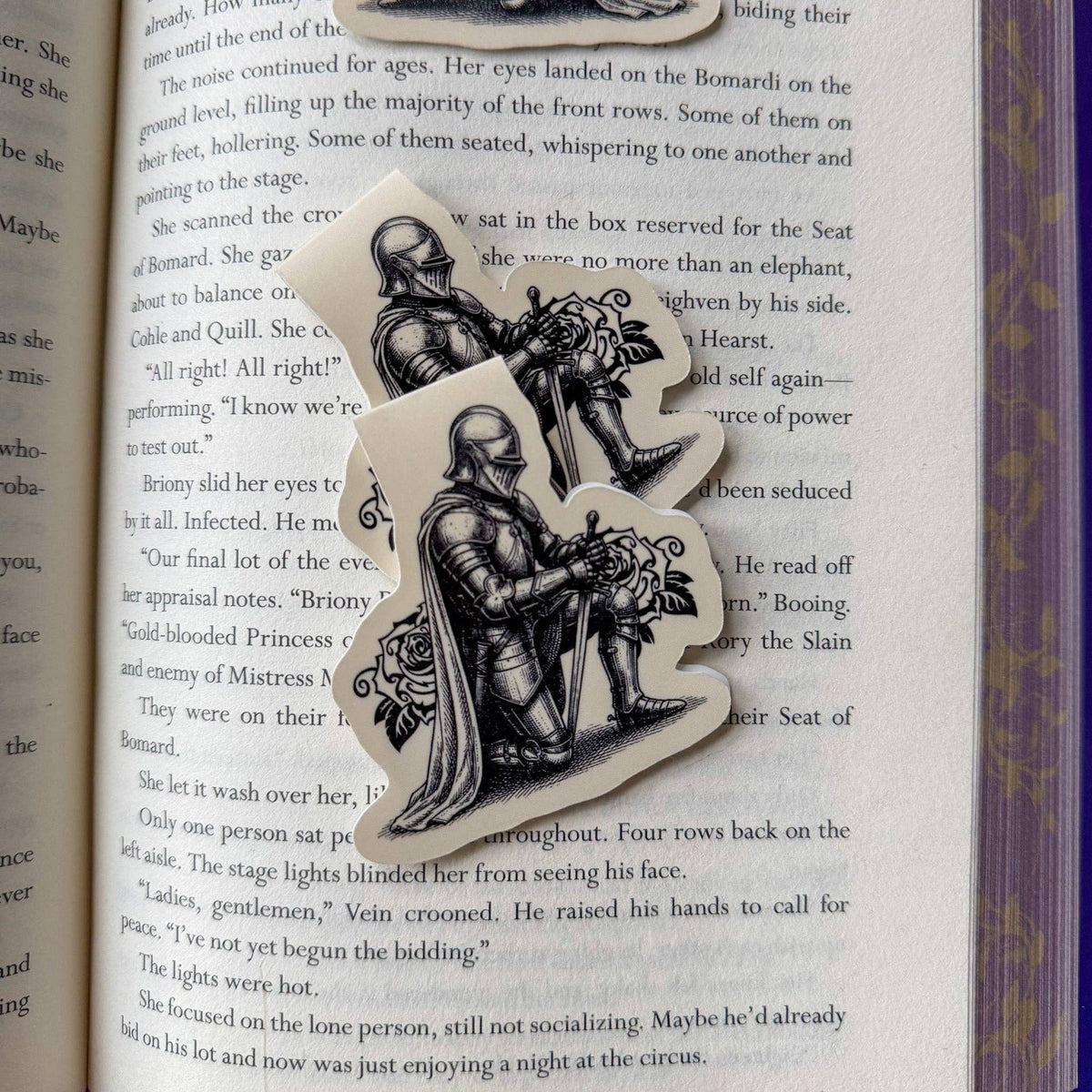 Kneeling Knight Magnetic Bookmark Book Lover Gift Romantasy