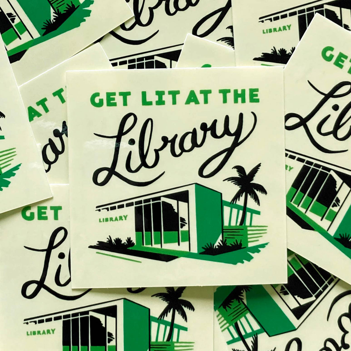 Get Lit At The Library vinyl sticker