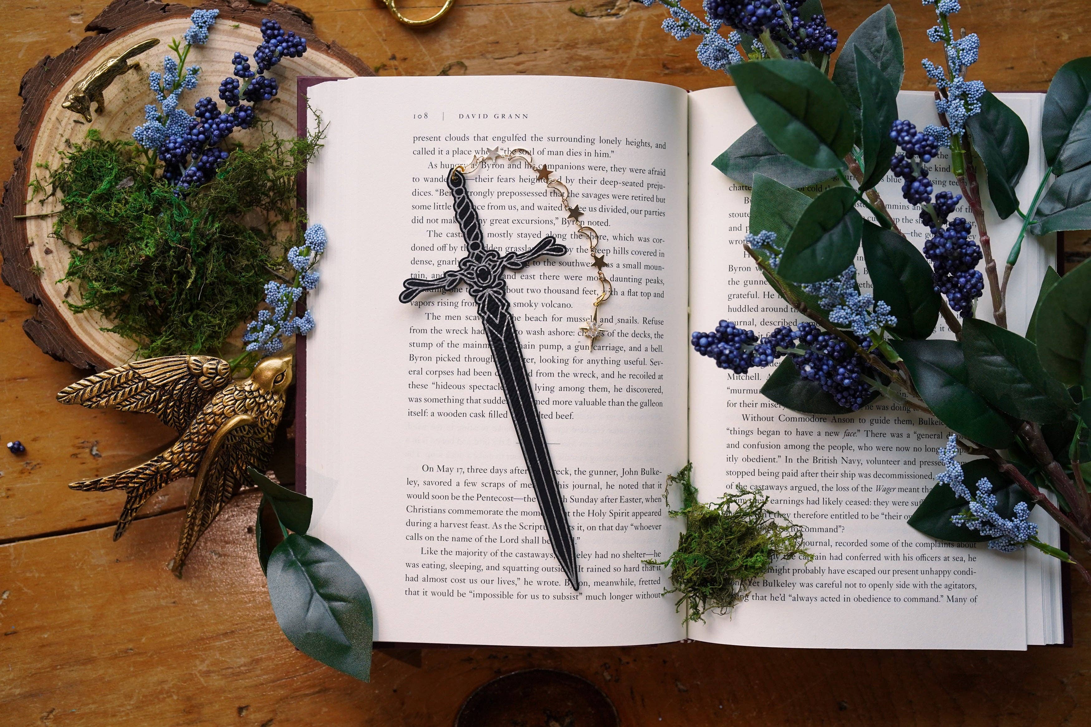 Starfall Blade Faux Leather Bookmark