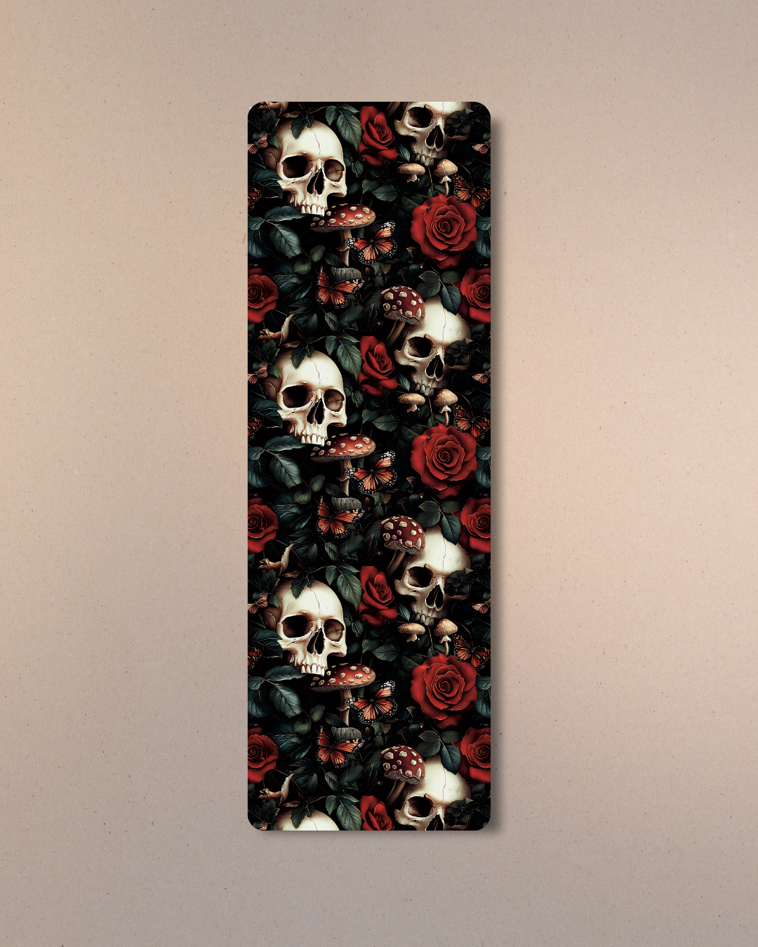 Skull Mushroom Floral Bookmark | Gothic