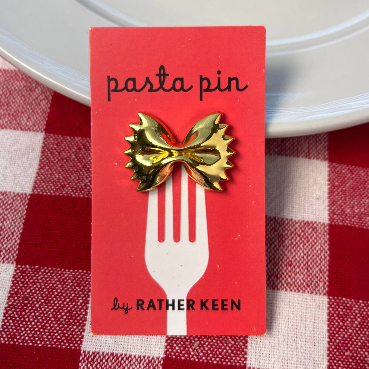 Farfalle pin - Bow Tie Pasta pin - food gift