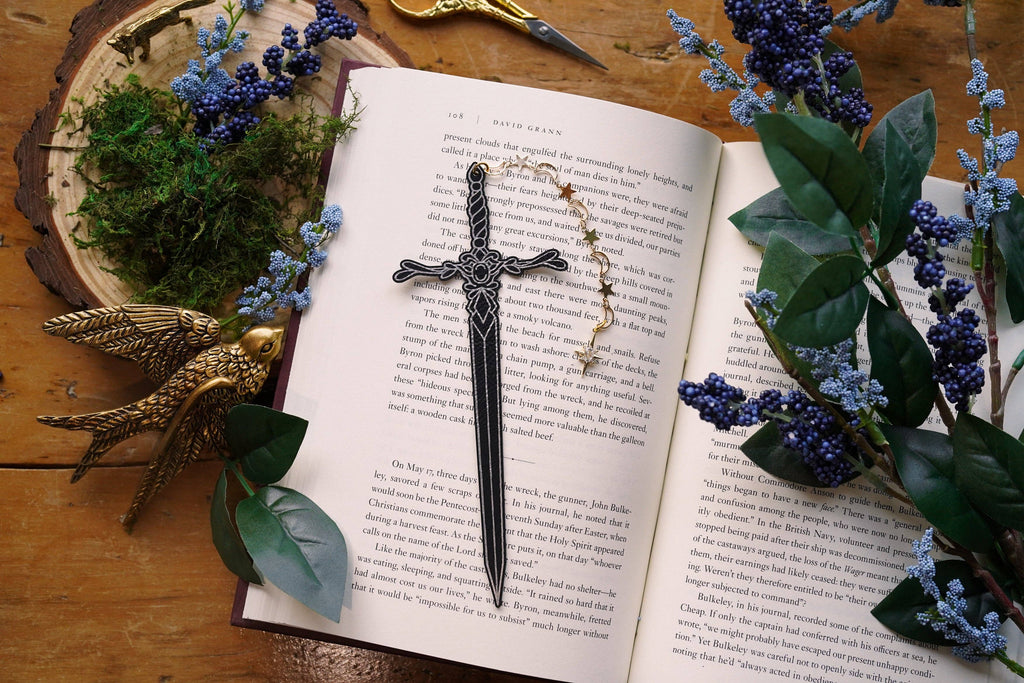 Starfall Blade Faux Leather Bookmark