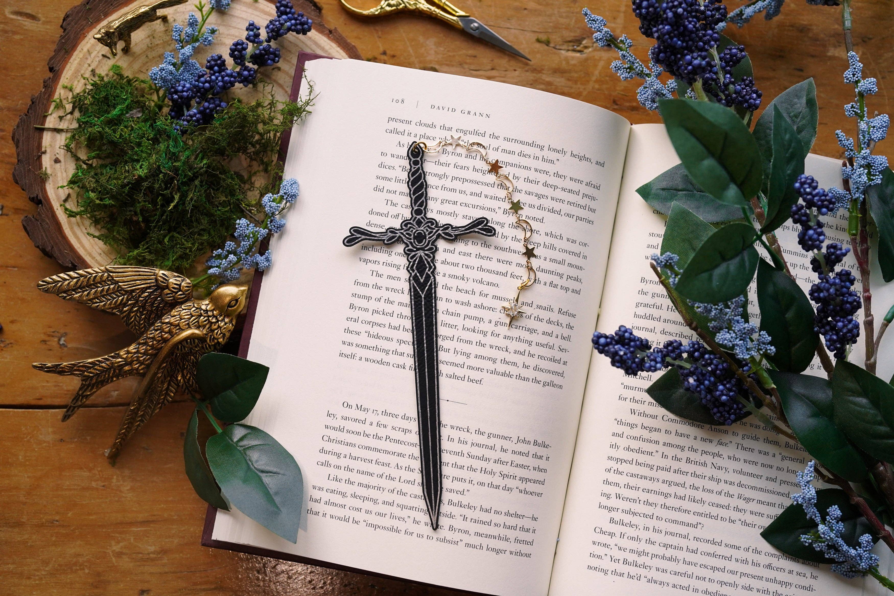 Starfall Blade Faux Leather Bookmark