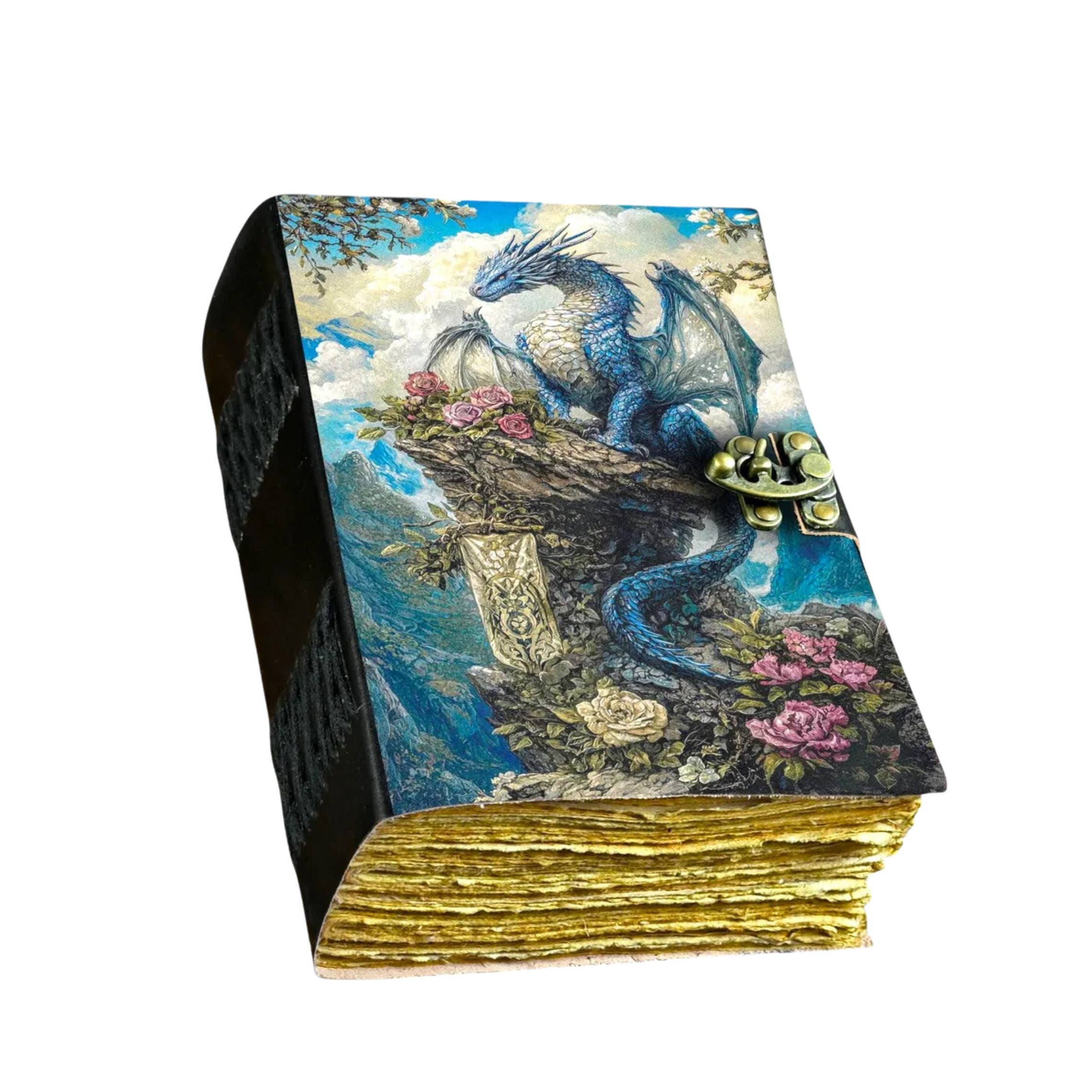 Dragon Grimoire Leather Journal Travel Notebook Diary A4