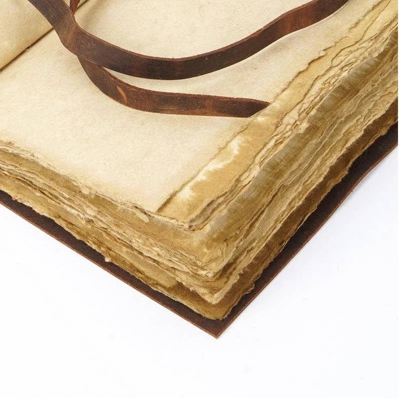 Vintage Leather Journal Grimoire Journal Travel Celtic Diary