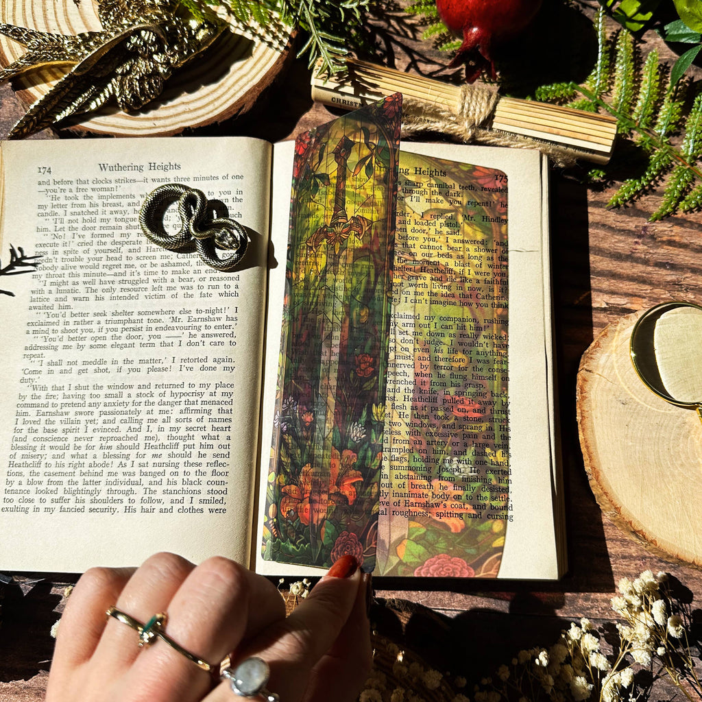 Botanical Sword Stained Glass Bookmarks