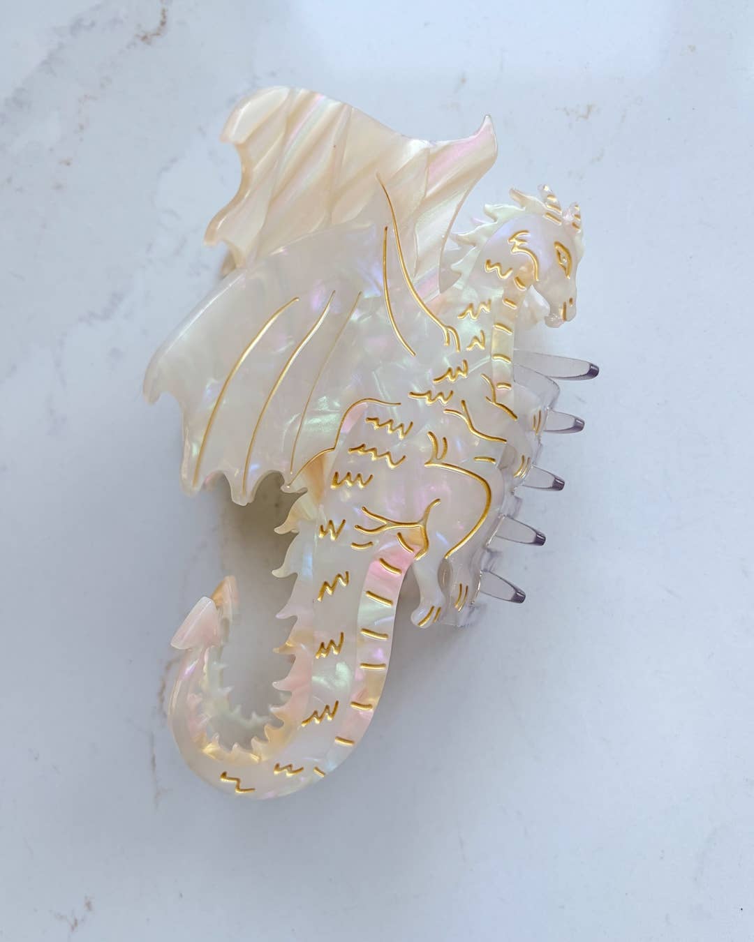 Dragon Hair Claw Clip - Large Cream | Hair Accessories