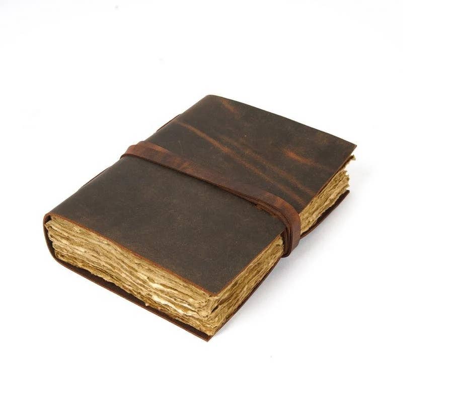 Vintage Leather Journal Grimoire Journal Travel Celtic Diary