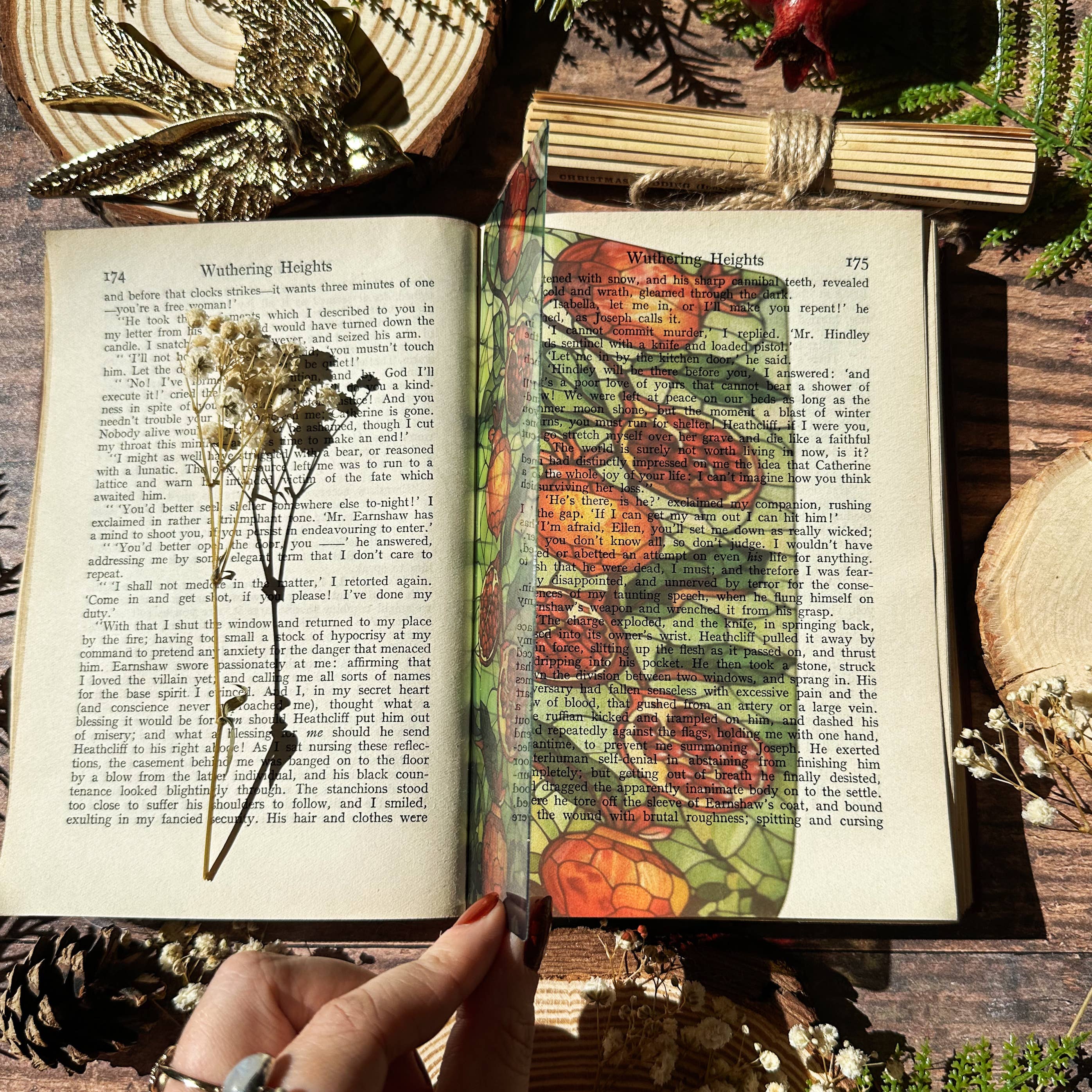 Pomegranate Stained Glass Bookmarks