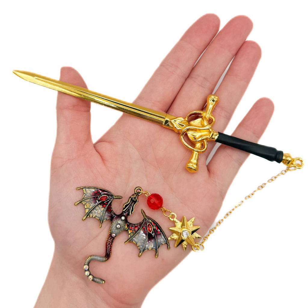 Mystical Dragon Sword Hair Pin