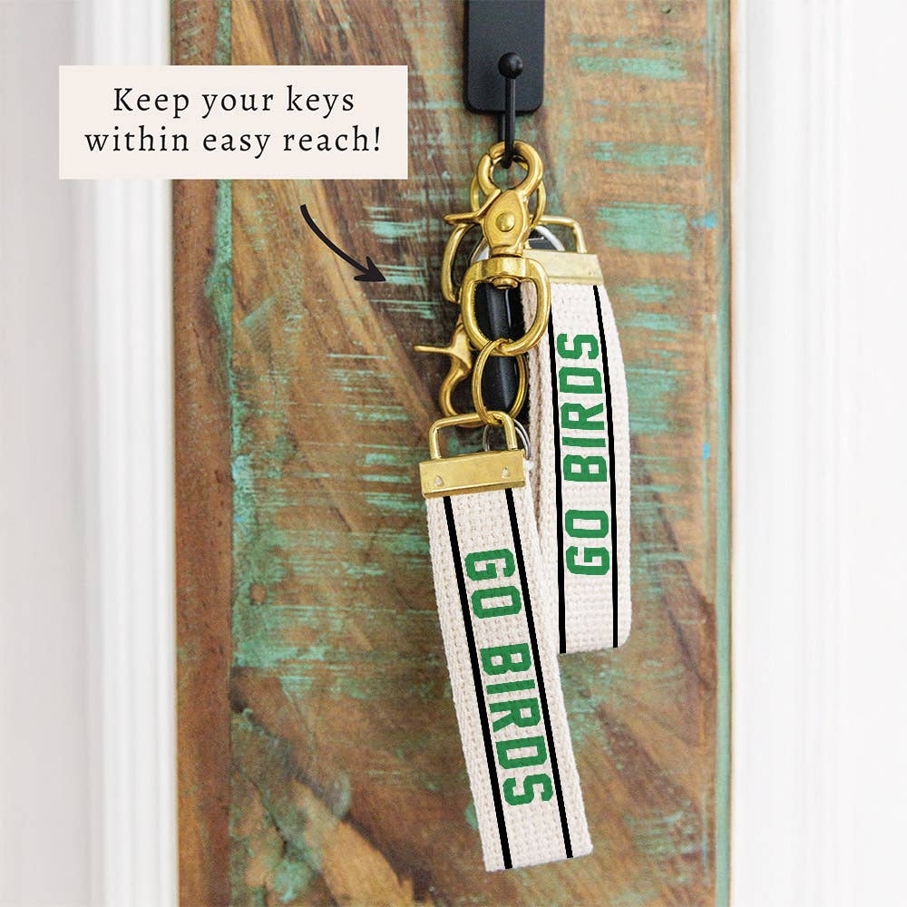 Philly Go Birds Striped Keychain | Bag Charm | Key Ring