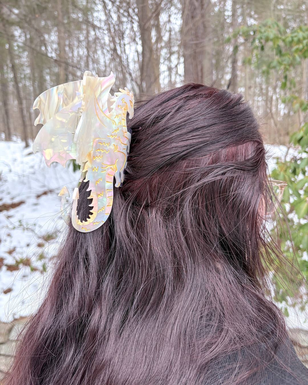 Dragon Hair Claw Clip - Large Cream | Hair Accessories