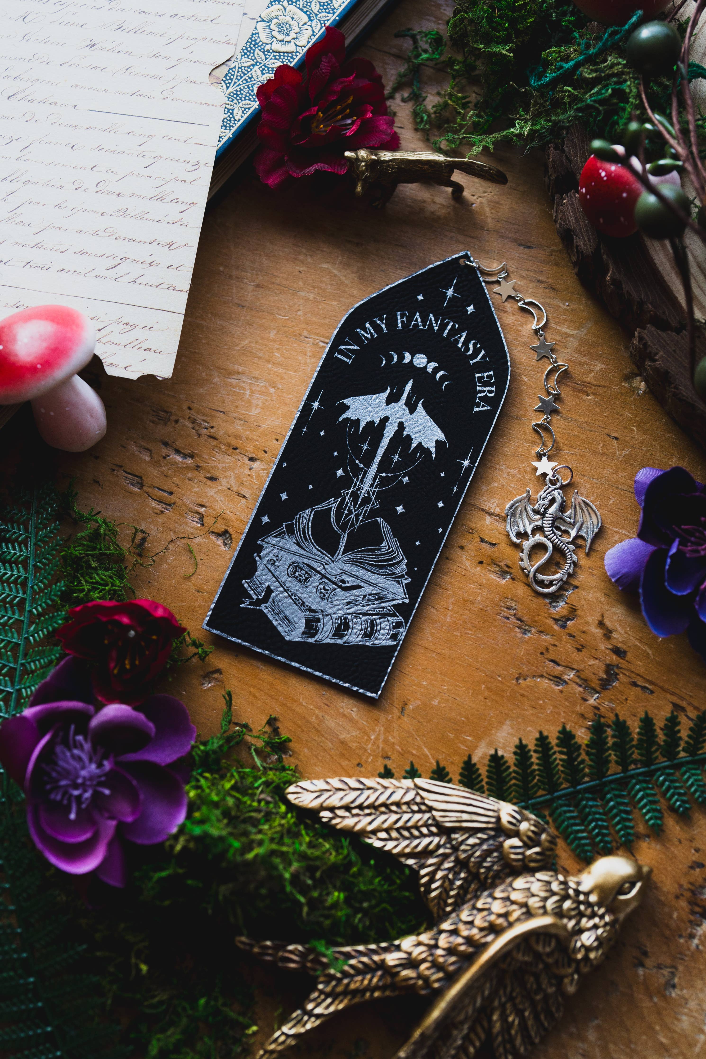 In My Fantasy Era Faux Leather Bookmark