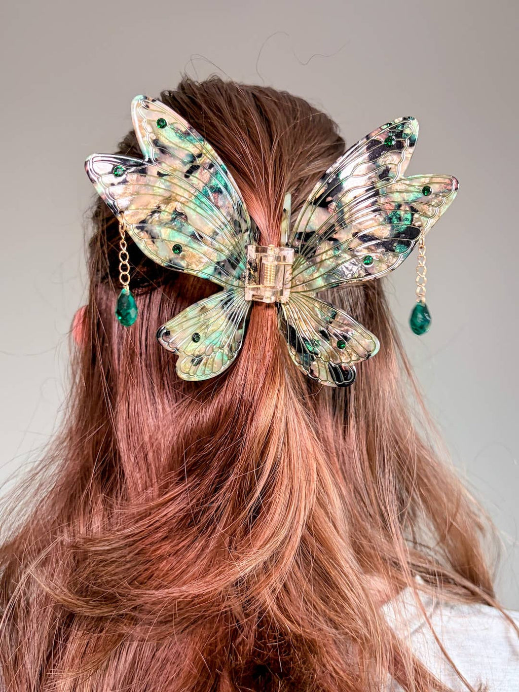 Sage Green Fairy Wings Claw Clip | Hair Clip | Fantasy Gifts