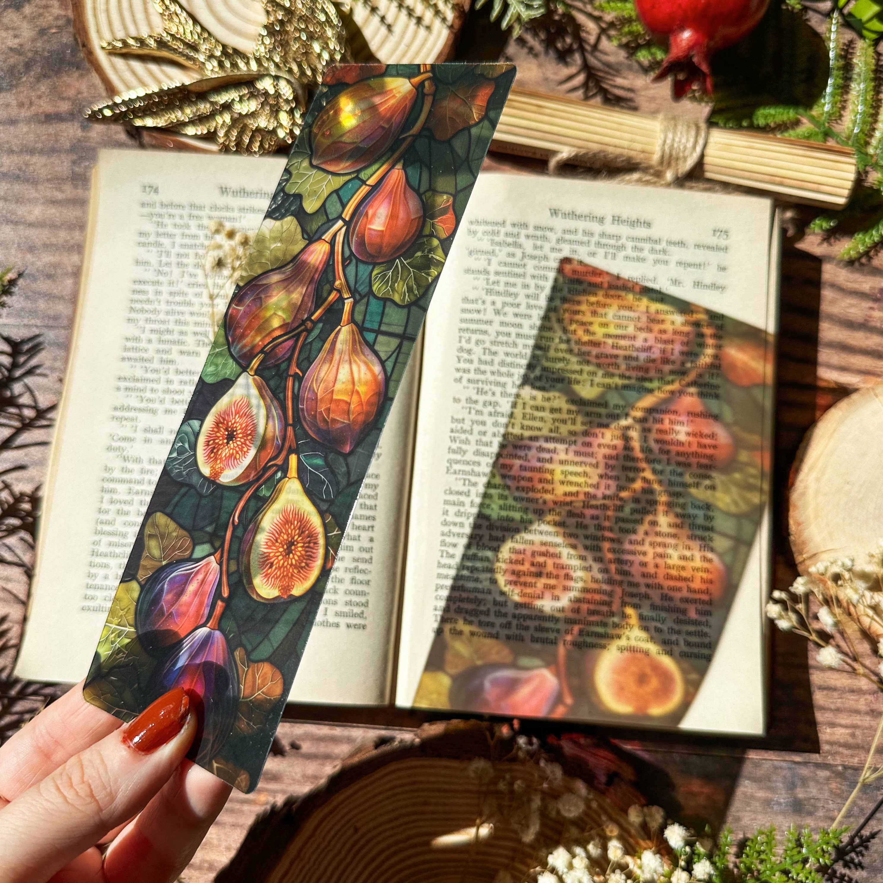 Fig Stained Glass Bookmarks